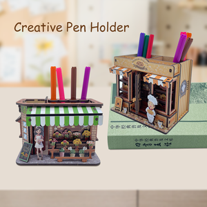 Juego de Portalápices de Madera 3D Creativo, Educativo y Personalizable al por Mayor, con Temática de Edificios para Niños y Adultos, 50 Piezas - Product Image 4