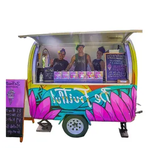 Custom Eropa Mobile dapur jalan Van Trailer makanan panas keranjang katering Trailer produsen
