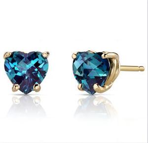 Heart Cut Moonstone <b>Stud</b> Earrings 925 <b>Silver</b> Claw Setting Women's Classic Fine Jewelry Everyday Wear - Product Image 2