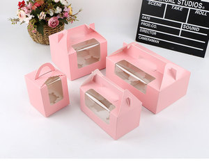 Caja de papel transparente para llevar pasteles, caja de PVC para Postres, embalaje de dulces, comida, venta al por mayor - Product Image 5