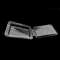 Emballage personnalisé en plastique transparent PET, boîte à clapet pliable jetable