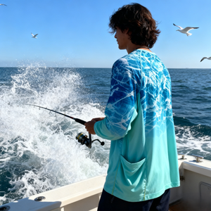 Vêtements de pêche personnalisés à séchage rapide, maillots de pêche, chemises de pêche à protection UV, chemises de pêche imperméables à manches longues - Product Image 4