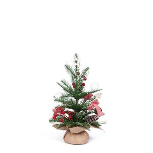 Árbol de Navidad con Base de Yute, 40 cm de Altura, con Decoraciones - Product Image 1