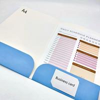 Carpeta Portadocumentos Azul, Organizador de Papel para Presentaciones, Carpeta de Archivo para Papel A4 A5, Carpetas Personalizadas con Bolsillos