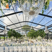 Tenda Pesta Pernikahan Premium Arcum Atrium Atap Lengkung PVC, Gazebo Luar Ruangan untuk Upacara, Perjamuan, Resepsi, Makan Malam, Pameran, Ukuran Besar