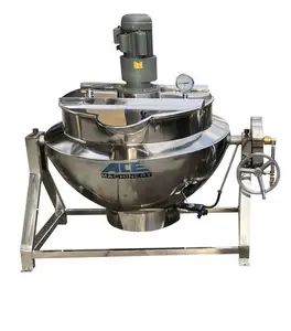 Ace 500L Calefacción Cocinar con camisa para la industria de la leche 1000L Caldera de vapor de procesamiento de alimentos