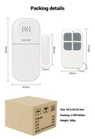 Alarm Pintu dan Jendela Portabel ABS Laris Manis, Alarm Suara dengan Remote Control, Magnetik untuk Rumah dan Toko, Peralatan Alarm Anti Maling