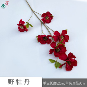 Wild <b>Peony</b> Silk Flowers 9 Colors Wedding Ceiling Decorations <b>Artificial</b> Floral Arrangements - Product Image 3