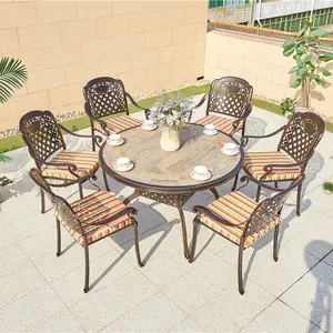 Bistro Metall Patio Stuhl Set Gartenmöbel Aluminium guss Fliesen Outdoor Aluminium Garten ausgesetzt Tisch