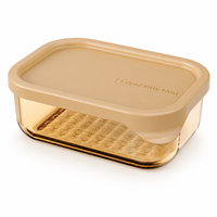 Hoge kwaliteit glazen voedselcontainer, rechthoekige glazen voedselcontainer van hoog borosilicaat, lunchbox