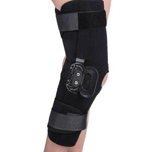 Genouillère de soutien à rotule ouverte, stabilisateur articulé réglable, coussinets de fixation pour le genou, sécurité et fitness - Product Image 4