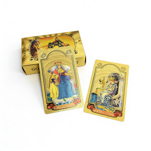 Cartas de <span class=keywords><strong>Tarot</strong></span> de Plástico con Baño de Oro 999.9, con Instrucciones en Color, Venta al Por Mayor - Product Image 1
