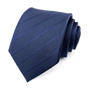 Cravate bleu foncé pour homme, accessoire de costume professionnel pour le travail de bureau, <span class=keywords><strong>tenue</strong></span> quotidienne, style large - Product Image 3