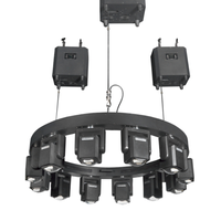 Sistem Pencahayaan Kinetik 12*80W RGBW Beam Moving Head Ring Light 2 Derajat Sinar Tajam 6m Jangkauan 3 Unit DMX Winch