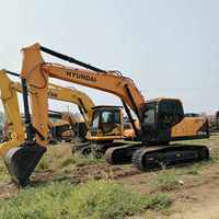 Excavatrice sur chenilles Hyundai 225LC-9S d'origine coréenne, de bonne qualité, peu d'heures de fonctionnement, d'occasion, hydraulique, pour travaux de construction, à vendre.