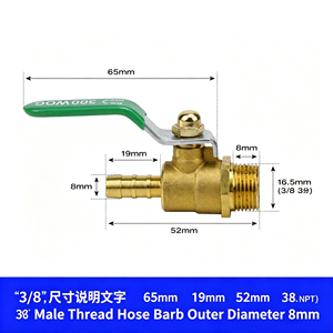 Vanne à boisseau sphérique en acier inoxydable SS304, 1 pièce, filetage NPT femelle, passage pleine largeur, pour eau et gaz, avec levier d'arrêt, vente en gros, ensemble d'utilisation - Product Image 2