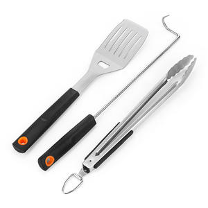 Juego de Barbacoa Profesional FYBQ de 3 Piezas de Acero Inoxidable, Accesorios para Parrilla al Aire Libre, Pinzas de Madera Resistentes al Calor, <span class=keywords><strong>Cuchillos</strong></span>, Herramientas de Limpieza - Product Image 6