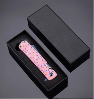 Couteau pliant Portable de haute qualité coloré mini extérieur droit en acier inoxydable couteau de poche pliant de fruits haute dureté