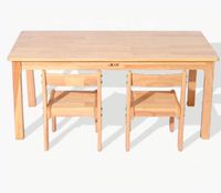 Table et chaises en bois massif pour maternelle, ensemble de bureau, bureau, pour enfants