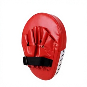 Guantes de Entrenamiento Premium para Boxeo, Almohadillas para Manos para Gimnasio, Fitness y Práctica Deportiva, Almohadilla de Entrenamiento Resistente de PU Roja para Enfoque en Boxeo - Product Image 1