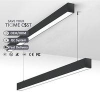 Luminaire de bureau connectable 1,2M 1,5M 50W 40W, LED suspendue au plafond, température de couleur sélectionnable 3000K-5000K, pour sous-sol, magasin, salle à manger, bar, CE RoHS