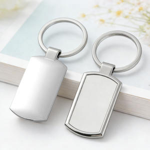 Llavero metálico rectangular sublimable para empresas, 3 colores, imprimible por una cara, llavero de aleación de zinc - Product Image 5