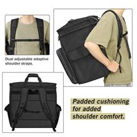Sacoche pour ordinateur portable à double couche pour PC de bureau Étui de transport pour tour d'ordinateur avec châssis et accessoires pour souris
