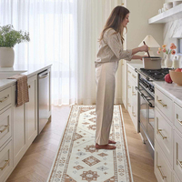 Tapis géométriques classiques en imitation alpaga, lavables et résistants, avec support antidérapant en TPR, pour salon, chambre, salle à manger, salle de bain, hôtel
