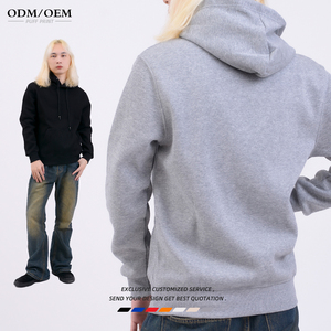 Sudadera con Capucha de Alta Calidad, 500GSM, Personalizada, con Estampado de Piel de Zorro Plateado, para Hombre, Sudadera de Felpa - Product Image 5