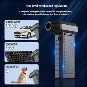 Mini điện không khí Khăn lau bụi hiệu suất cao Mini Điện không khí Khăn lau bụi 130,000 rpm hiệu quả làm sạch nén không khí Khăn lau bụi - Product Image 5