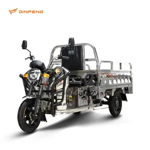 JinPeng Model JF150 Top sell Full Stainless Steel Electric Cargo Tricycle heavy loading motorcycle