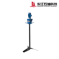 Agitateur de boue à couple élevé DJJBQ075S pour mélange de réservoirs de forage pétrolier 7,5 kW 800 mm, agitateur antidéflagrant à double turbine