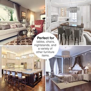 Kit de patins de déplacement de meubles ronds pour surfaces moquetées et sols durs Patins en feutre adaptés à tous les meubles - Product Image 3