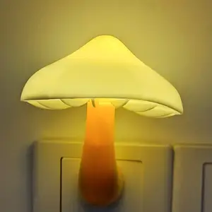 Luces de noche LED de 7 colores con forma de hongo, Sensor automático, decoración de dormitorio, lámparas de pared para habitación de niños, lámpara de noche, regalo de Navidad