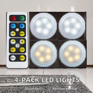 Luz de pared <span class=keywords><strong>LED</strong></span> moderna para el hogar de 4 piezas y lámparas de mesa Luz nocturna alimentada por batería con <span class=keywords><strong>control</strong></span> táctil para dormitorio y sala de estar - Product Image 3