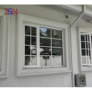 Fenêtre à battant en alliage d'aluminium français, insonorisée, sur mesure, double vitrage trempé, résistante aux ouragans américains, pour villa moderne - Product Image 1