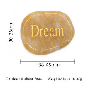 Pierre <span class=keywords><strong>de</strong></span> palmier en cristal naturel gravée Gratitude Mot positif inspirant gravé Pierre d'inquiétude polie Cadeaux en cristal <span class=keywords><strong>de</strong></span> guérison - Product Image 5