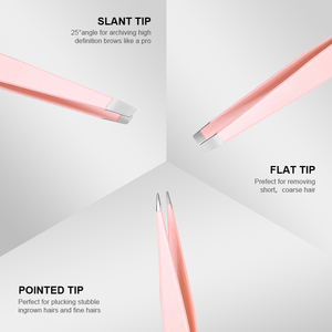 Juego de 2 Pinzas para Cejas de Acero Inoxidable con Punta Puntiaguda y Apertura Oblicua Positiva, Herramienta de Reparación de Cejas GZ RTS, Pedido Mixto al por Mayor - Product Image 3