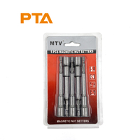 5pcs 100mm 1/4 "Écrou Magnétique Conducteur Rapide Libération 8mm Hex Tige Écrou Setter Socket Bit Kit