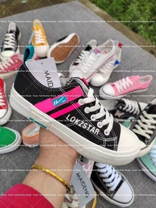 Cao Top Ren UPS phong cách cổ điển các cặp vợ chồng Giày loạt trượt trên unisex Giày vải thường đi bộ Sneakers Cổ giày - Product Image 5