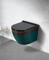 Ensemble de salle de bain suspendu au mur, toilettes et lavabo d'art du marché européen