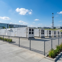 Système de conteneur de batterie de stockage d'énergie solaire LiFePO4 de haute qualité avec refroidissement liquide, plaque en acier, dimensions personnalisées