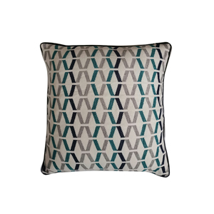 <span class=keywords><strong>Federa</strong></span> in ciniglia a maglia blu <span class=keywords><strong>grigio</strong></span> chiaro strisce geometriche diagonali per uso alberghiero decorazioni per cuscini - Product Image 2