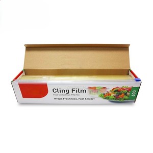 لفافة تغليف بلاستيكية شفافة من مادة PVC قابلة للتحلل الحيوي وآمنة للاستخدام الغذائي، شديدة التحمل ومخصصة للحوم والأطعمة - 450 مم - 600 متر - 12 ميكرون - Product Image 6
