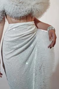 Moda askısız korse uzun etek <span class=keywords><strong>2</strong></span>-Piece Set performans giyim şarkıcı sahne parti akşam elbisesi kadın ziyafet balo akşam - Product Image 3