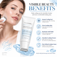 Masque facial raffermissant et hydratant PDRN Ice Sculpting Roller au caféine, niacinamide, ectoïne et peptides, gel rafraîchissant pour le visage