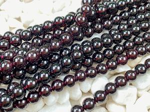 Cuentas de Granate AA Natural, Lisas y Redondas, de 2mm, 3mm, 4mm, 5mm, 6mm, 8mm y 10mm, para la Elaboración de Joyería - Product Image 1