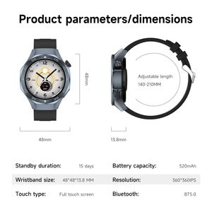 Reloj Inteligente Android C10 con Asistente <span class=keywords><strong>de</strong></span> Voz IA, Pantalla TFT, GPS, Batería <span class=keywords><strong>de</strong></span> 5-15 Días, Resistente al Agua 3ATM, para Hombres y Mujeres, para Hacer Ejercicio - Product Image 4