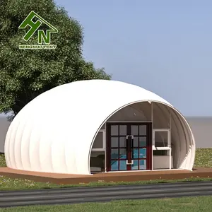 Eco friendly steel structure shell cocoon-like hotel tent with bathroom for camping event