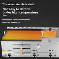 Griddle Listrik Komersial Stainless Steel untuk Dapur, Laris Manis, Dilengkapi 2 Penggorengan untuk Dijual